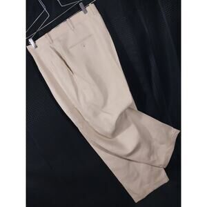 INSERCH! 100% NATURAL LINEN! TAN PLEAT FRONT, CUFFED, WIDE LEG DRESS PANTS! 42W